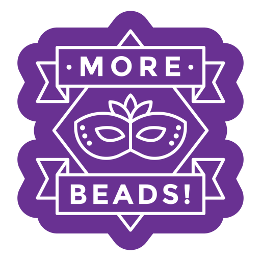 more beads purple badge PNG Design