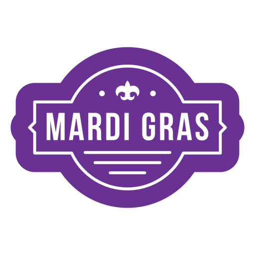 purple mardi gras badge  PNG Design