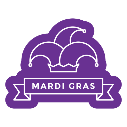 distintivo de chapéu de carnaval roxo Desenho PNG