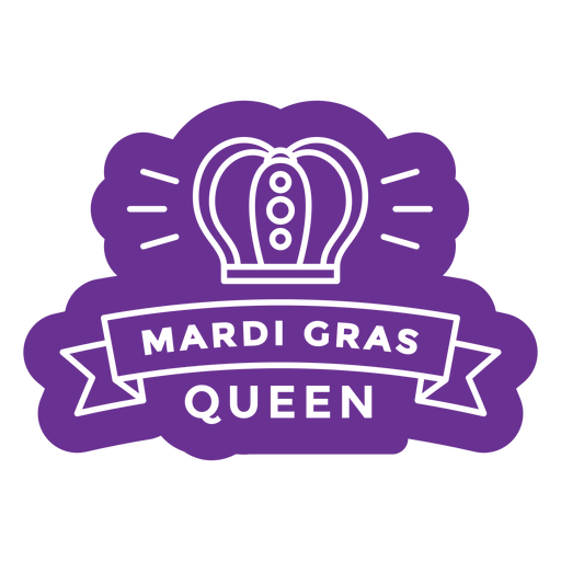 emblema da rainha do mardi gras roxo Desenho PNG