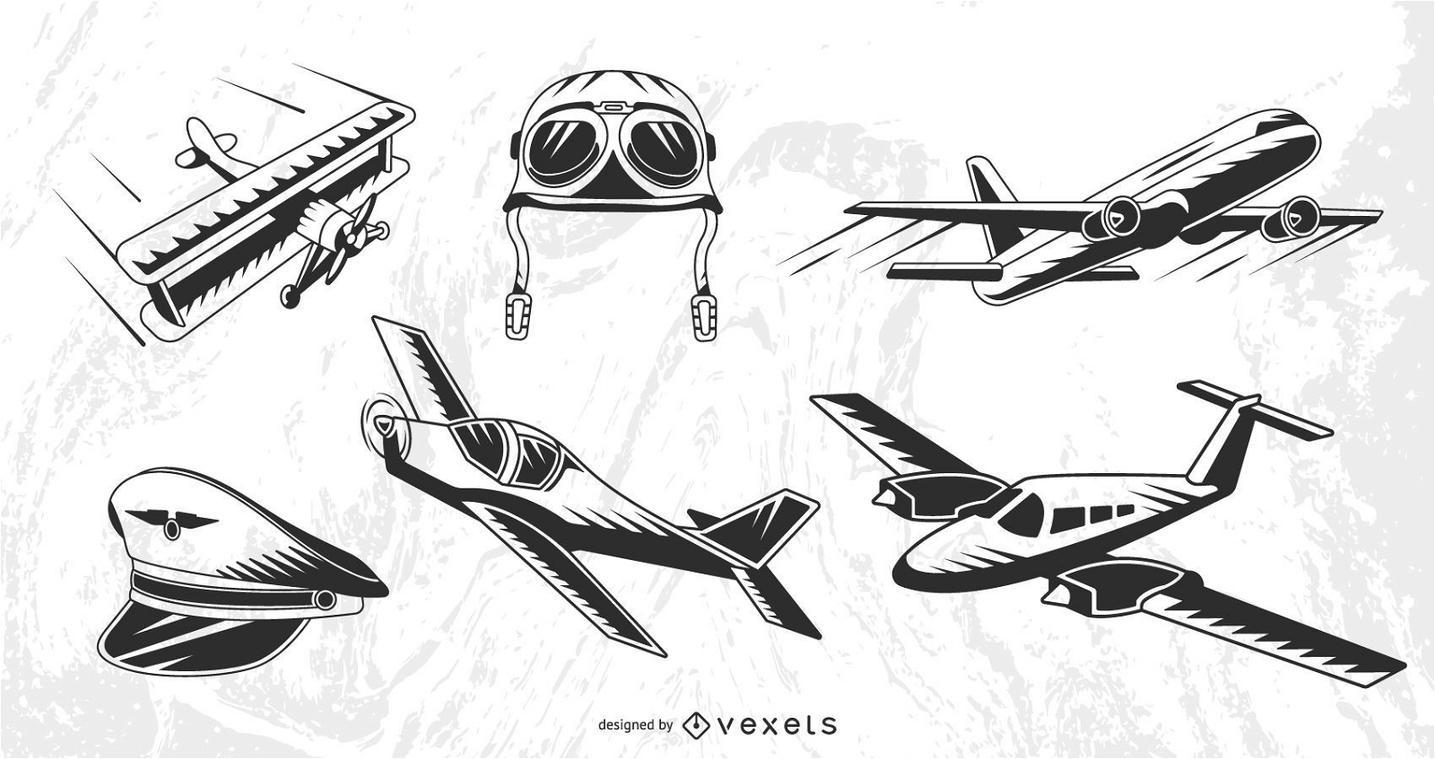 Conjunto de aviones vintage