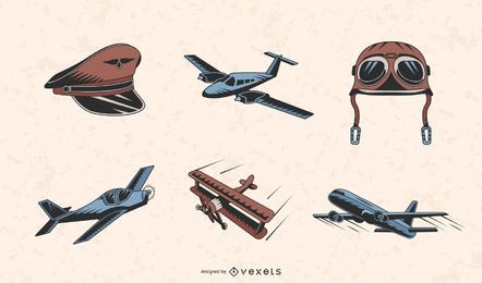 Farbsatz für Vintage-Flugzeuge