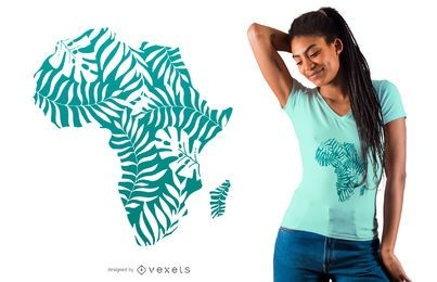 T-shirt de folhas tropicais da África