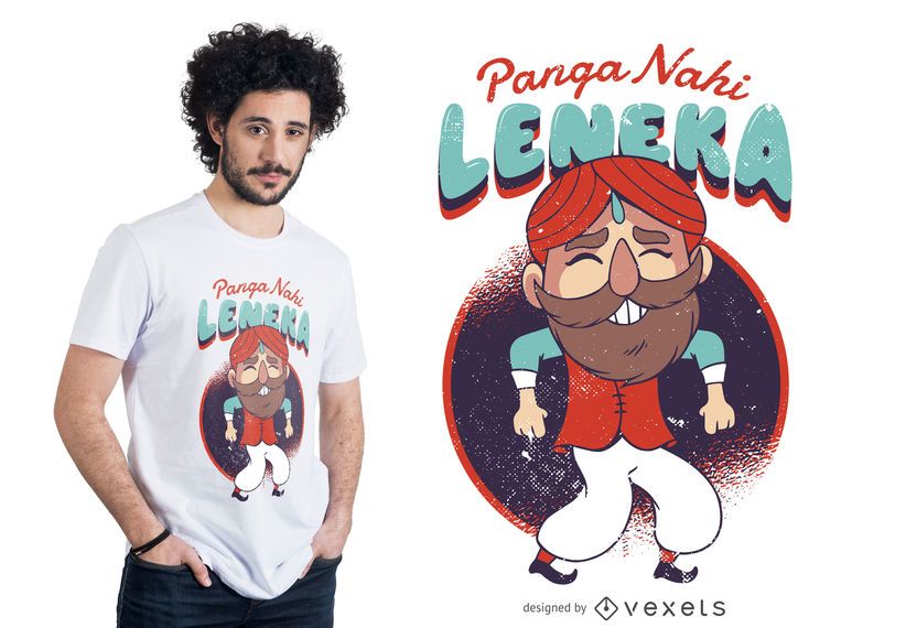 Diseño de camiseta de personaje de cita india Diseño de camiseta de personaje de cita india