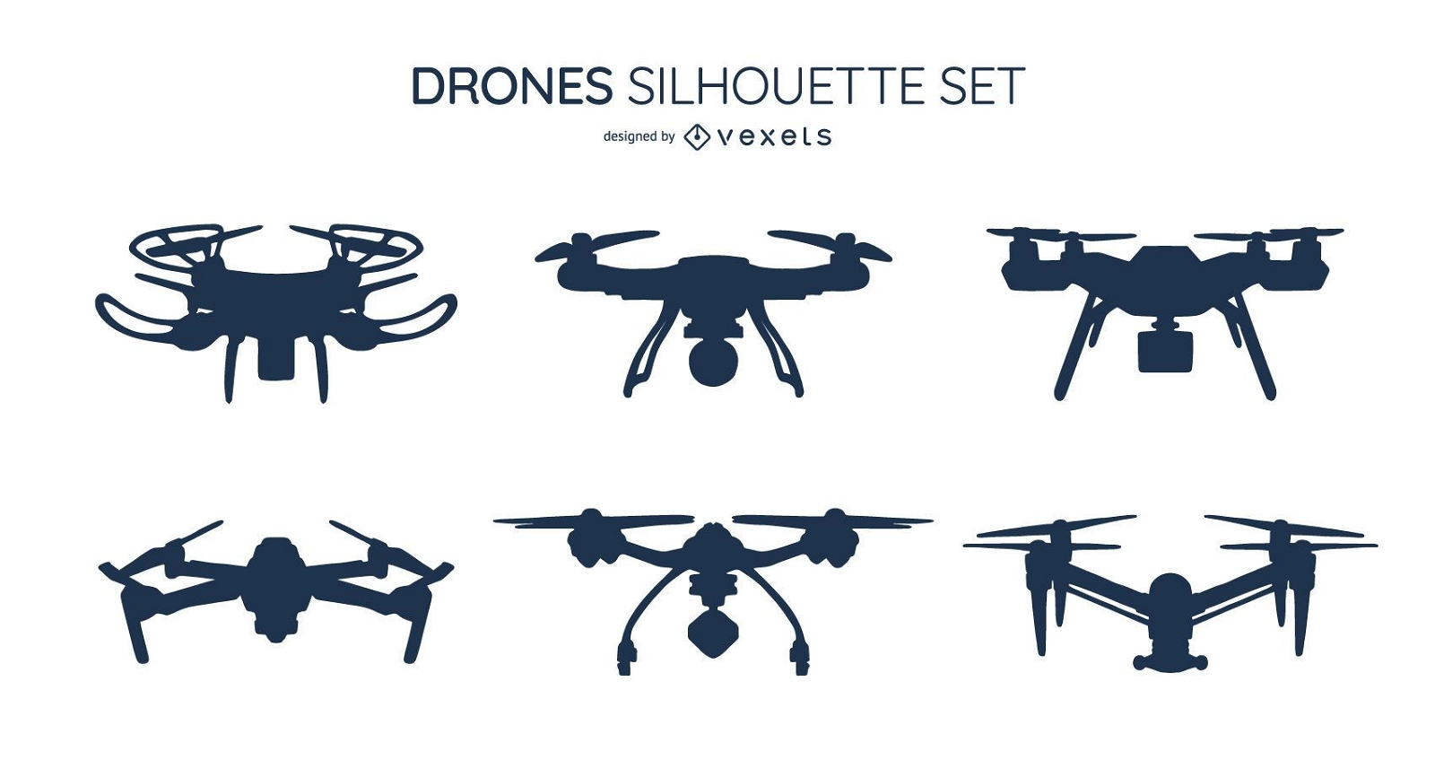 Drone Silhouette Design Pack