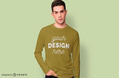 Langarm T-Shirt Modell