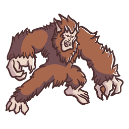 Yeti irritado posando Desenho PNG