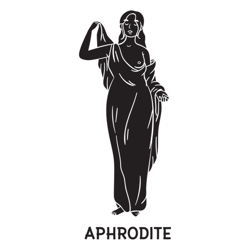 Aphrodite hand drawn cut out black - Transparent PNG & SVG vector file