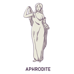 Aphrodite hand drawn gray PNG Design Transparent PNG