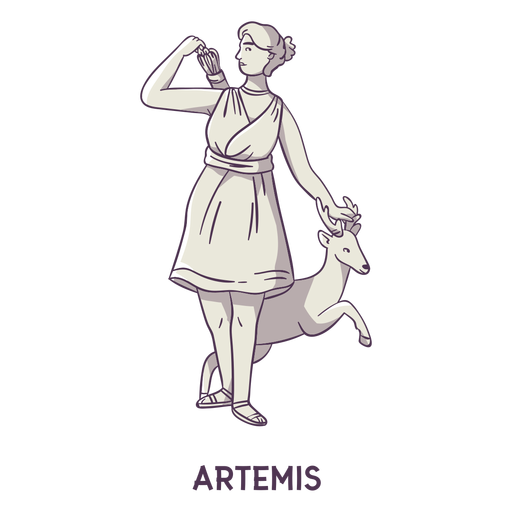 Artemis hand drawn gray - Transparent PNG & SVG vector file