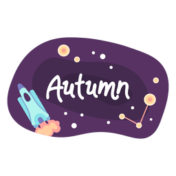 Icono de etiqueta de espacio de otoño Diseño PNG