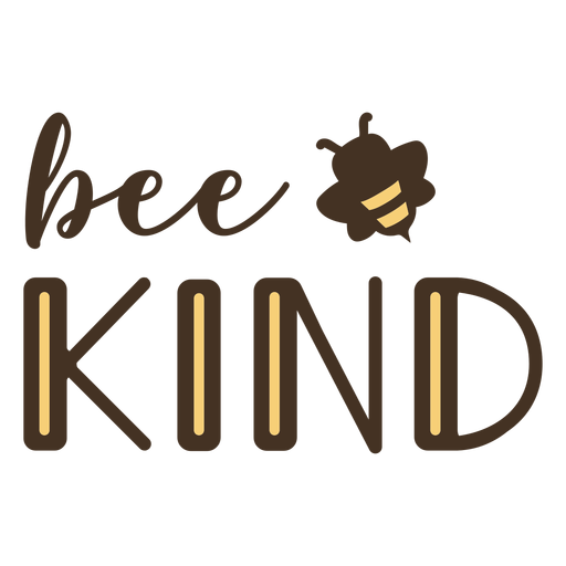 Seien Sie freundlich Bienenbeschriftung PNG-Design