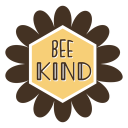 Be kind flower lettering PNG Design
