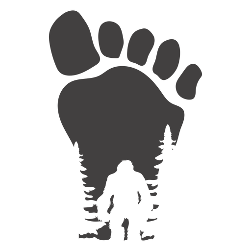 Bigfoot im Fu?abdruck ausgeschnitten PNG-Design