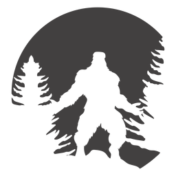 Bigfoot-Energiehaltung im Holz herausgeschnitten PNG-Design