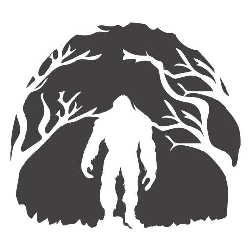 Bigfoot im Wald stehen ausgeschnitten PNG-Design