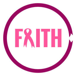 Breast cancer faith ribbon symbol