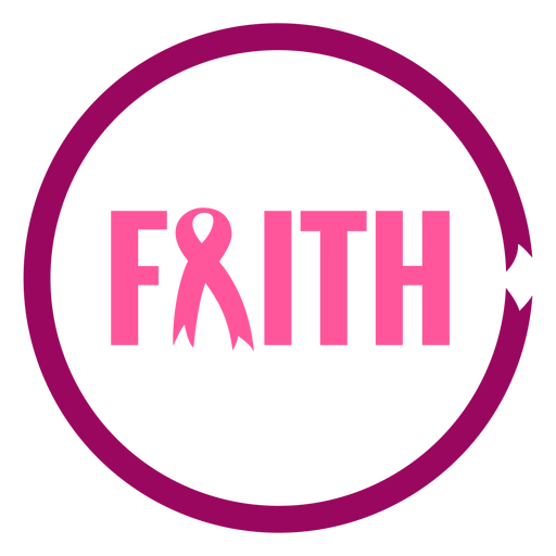 Breast cancer faith ribbon symbol PNG Design