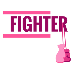 Breast cancer fighter banner PNG Design