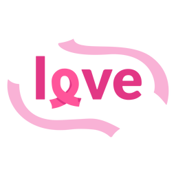 Breast cancer ribbon love lettering symbol Breast cancer ribbon love lettering symbol