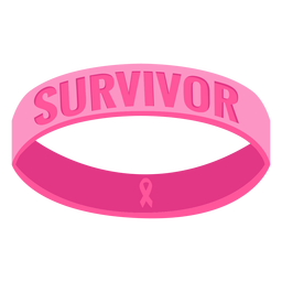 Símbolo de pulsera de cinta de sobreviviente de cáncer de mama