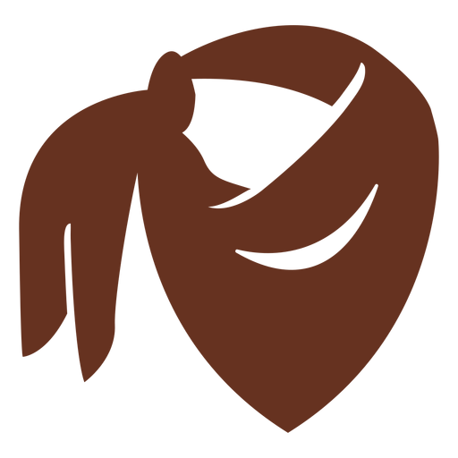 Brown bandana scarf cut out icon PNG Design