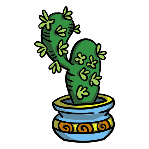 Maceta de plantas suculentas de cactus Diseño PNG