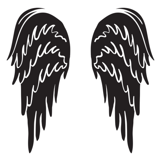 Classic Angel Wings Cut Out Black Transparent Png Svg Vector File