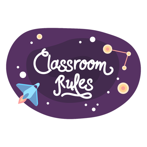 Ícone de adesivo do espaço de regras de sala de aula Desenho PNG