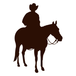 Cowboy Horse Riding Three Quarter Silhouette PNG & SVG Design For T-Shirts