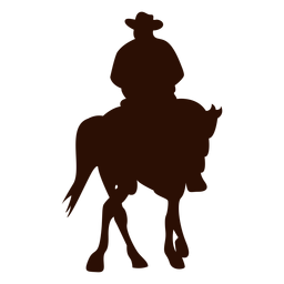 Caballo vaquero girando silueta Diseño PNG
