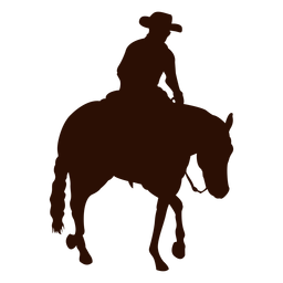 Silhueta de perfil de cavalo de vaqueiro Desenho PNG