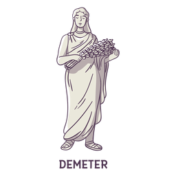 Demeter dibujado a mano gris Demeter dibujado a mano gris