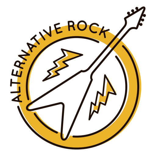 Símbolo de rock alternativo de guitarra elétrica Desenho PNG