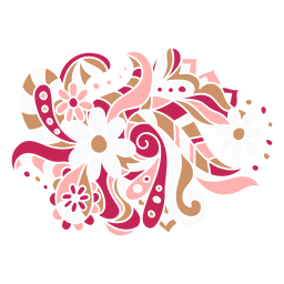 Florale organische Zusammensetzung PNG-Design