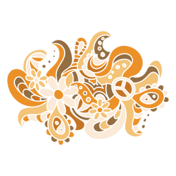 Composição floral e orgânica do símbolo da paz Desenho PNG