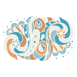 Composição orgânica estampada floral Desenho PNG