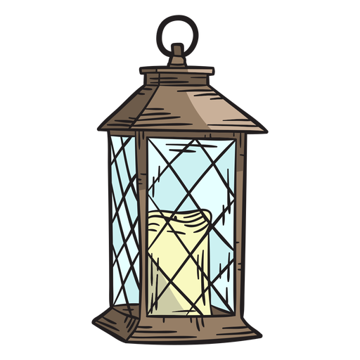 Hand Drawn Candle Lantern Transparent Png Svg Vector File