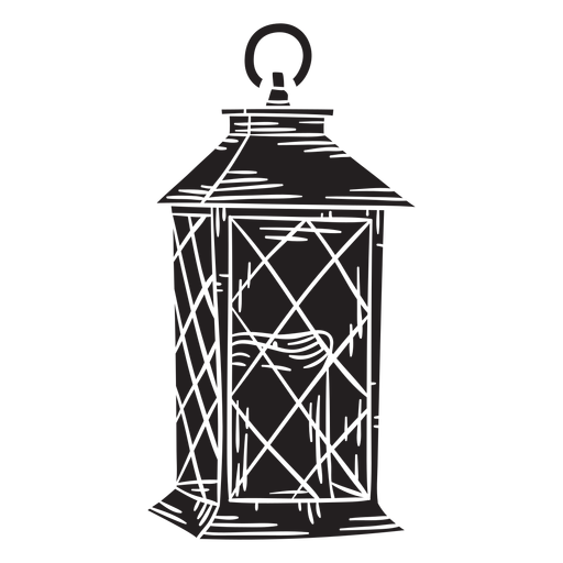 Lanterna de vela desenhada à mão recortada Desenho PNG