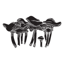 Hand drawn chanterelle mushroom cut out PNG Design