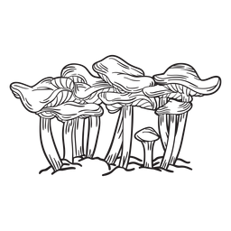 Dibujado a mano contorno de setas rebozuelos Diseño PNG