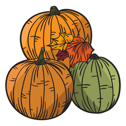 Hand drawn pumpkin PNG Design