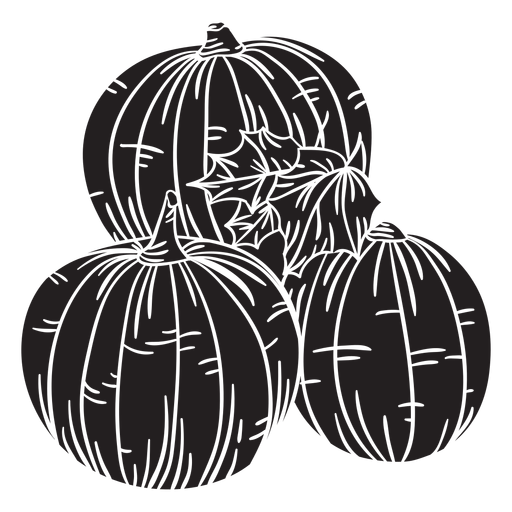 Hand drawn pumpkin cut out PNG Design