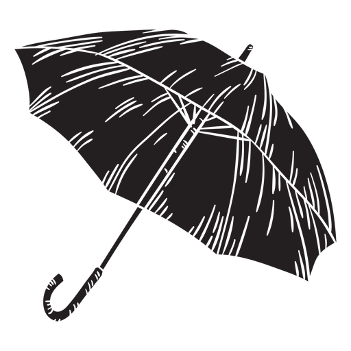 Hand drawn umbrella cut out - Transparent PNG & SVG vector file