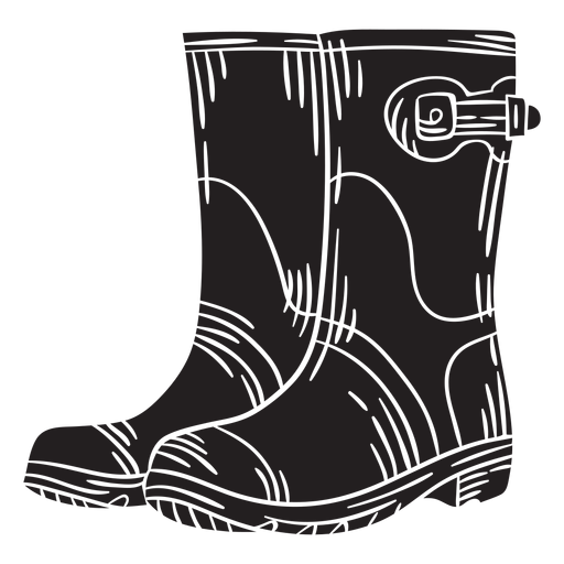 Hand drawn work boots cut out PNG Design