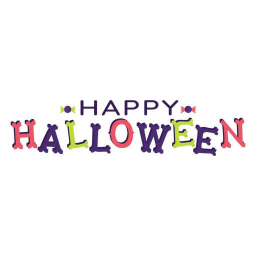 Happy Halloween Schriftzug PNG-Design