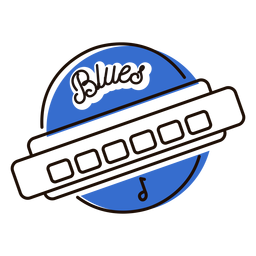 Símbolo de armónica blues Diseño PNG