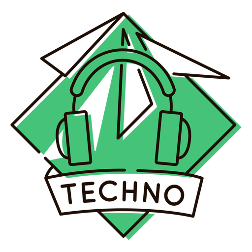 Headphone techno symbol - Transparent PNG & SVG vector file