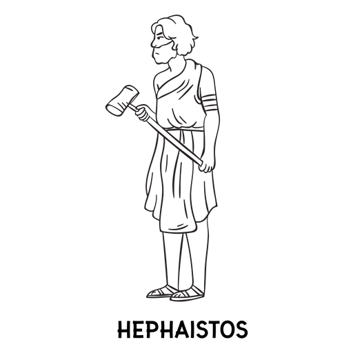 Esquema dibujado a mano Hephaistos - Descargar PNG/SVG transparente