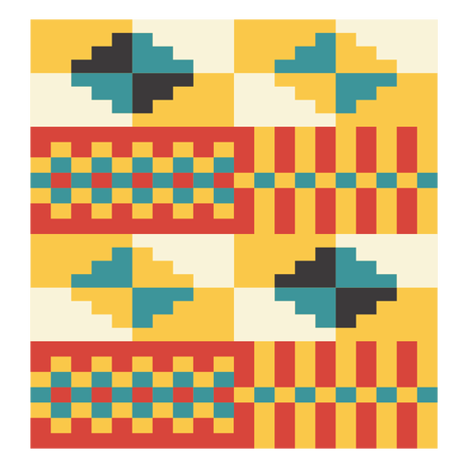 Kente pixel diamond composition PNG Design